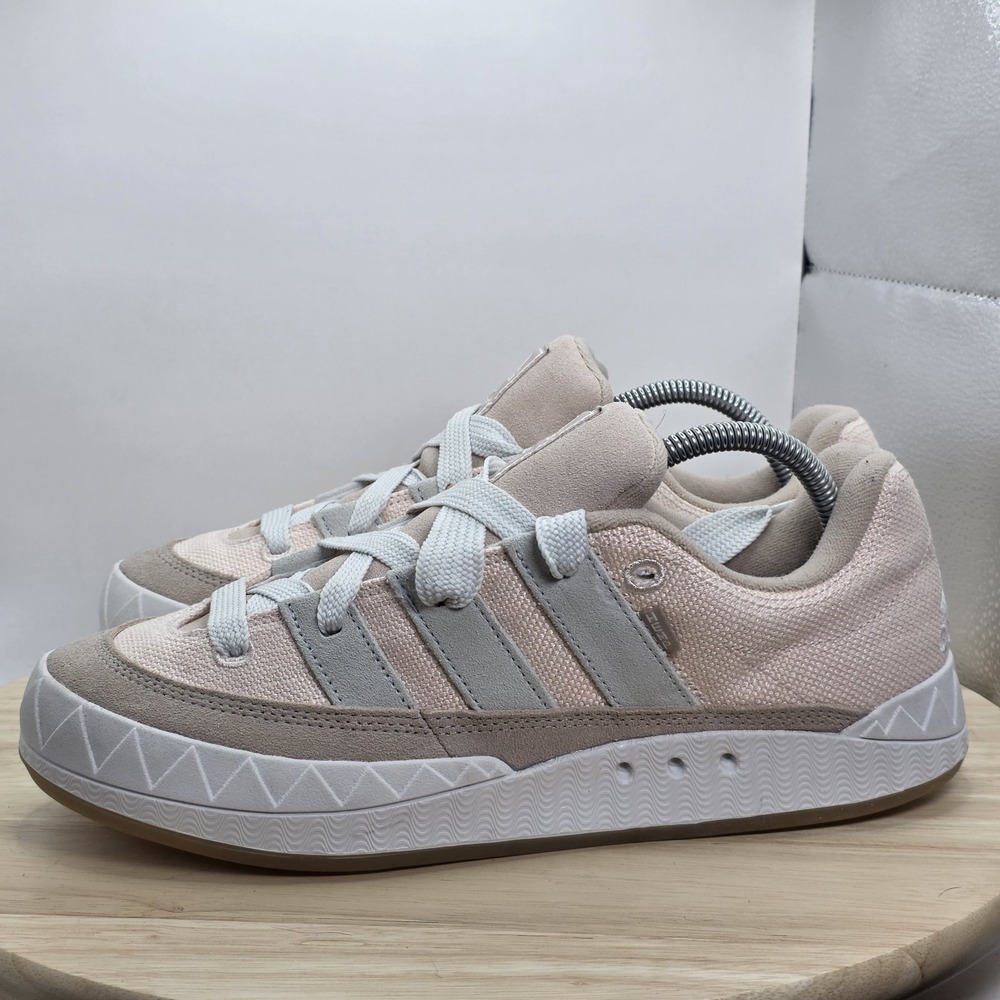 Mens Size 9-adidas Adimatic Lace Up Beige Off White Sneakers Casual Shoes HQ6909